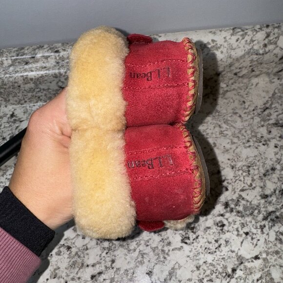 LL Bean Toddlers 7-8 Wicked Good Slippers Red - Picture 5 of 5